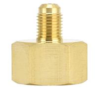 CHICIRIS Convertitore Adattatore Refrigerante W21 a 1 4SAE, Materiale in Ottone con Buone Prestazioni di Tenuta, per Frigoriferi e Condizionatori R32 R134A R407A R404A R422A R422D R507