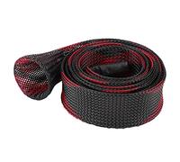 CHICIRIS Copri Canna da Pesca, Custodia Protettiva Intrecciata per Canne da Pesca con Design Telescopico a Rete, Indeformabile, Plastica Morbida e Liscia per Prevenire Grovigli e Graffi, (Rosso)