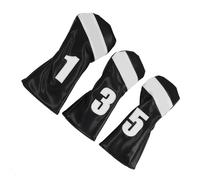 CHICIRIS Copritesta da 3 Pezzi, Set Copritesta da Protettivi Impermeabili in Pelle PU con Fodera in Peluche, per Boschi (BLACK)