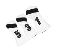 CHICIRIS Copritesta da 3 Pezzi, Set Copritesta da Protettivi Impermeabili in Pelle PU con Fodera in Peluche, per Boschi (WHITE)
