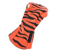 CHICIRIS Copritesta da Golf Cartoon Tiger, Coprimazza Impermeabili in Pelle PU per Legno da Fairway del Conducente, con Fascia Elastica, Lavabile, Antistrappo (No.UT)
