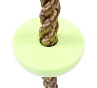 CHICIRIS Corda da Arrampicata per Altalena per Bambini, Corda da Arrampicata per Parco Giochi in PE con Lunghezza 1,8 M, Disco da 10,6 Cm, Sostiene Fino a 150 Kg, Design con Impugnatura Ad per (GREEN)