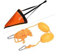 CHICIRIS Corda per Guinzaglio per Barca da Kayak, Leggera e Compatta con Clip in Acciaio Inossidabile e Boa in Schiuma Eva, per Accessori da Pesca e di Ancore alla (Set Corda Doppia Palla Gialla)