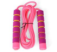 CHICIRIS Corda per saltare regolabile per uomini e donne, allenamento interno ed esterno, fitness, promozione della salute con manici in schiuma morbida e materiale PVC, brucia calorie (verde e rosa)