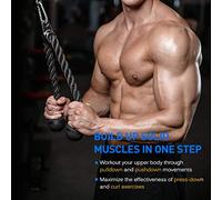 CHICIRIS Corda per Spingere Verso Il Basso i Tricipiti, Slitta in Nylon Resistente con Fibbia in Acciaio, capacità di Carico di 2200 Libbre per Allenamento Fitness con Macchina Via Cavo (Insieme di