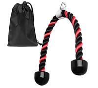 CHICIRIS Corda per Spingere Verso il Basso i Tricipiti, Slitta in Nylon Resistente con Fibbia in Acciaio, capacità di Carico di 2200 Libbre per Allenamento Fitness con Macchina Via Cavo (Doppia presa)