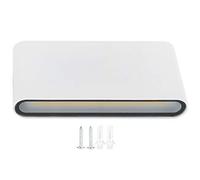CHICIRIS Corridoio Luce, Applique Alta Luminosità Mitezza per Salotti per Armadi a Specchio per Sale da Pranzo per Toilette per Cucine per Cortili(White shell 12W warm light, Transl)