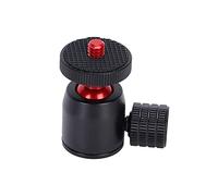 CHICIRIS Cowhead Compatto per Fotocamera e Ripieno, Testa a Vite da 1/4 di Pollice Regolabile per Migliorare L'efficienza, Testa a Sfera con Freddo per i Videografi (palla rossa)