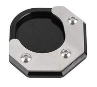 CHICIRIS Cuscinetto per Cavalletto Laterale Argento CNC in Lega di Alluminio Cuscinetto Allargatore per Cavalletto 75x73x10mm Contatto Stabile Anti-affondamento per Tricker 2004 2018 Off Road Street