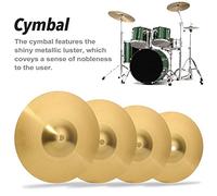 CHICIRIS Cymbal in Ottone Dorato, 8 Pollici, 10 Pollici, 12, Diametro 14, Lucente Lucentezza, per Principianti, Violino, Basso, Ukulele Cromatico, con Prelievi 3pcs (10)