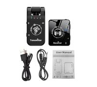 CHICIRIS di Monitoraggio Auricolare Wireless Trasmettitore e Ricevitore Wireless da 2,4 GHz 24 Bit 48 KHz Bassa Latenza Portata 131 Piedi 10 Ore Ricaricabile per Prove in Studio Band Performance Dal