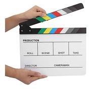 CHICIRIS Direttore Acrilico Leggero Scenica Clapperboard TV Action Board Prop con Pen for Cosplay (PAV1CWE3 colorato di lavagna PAV1CWE3)