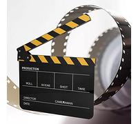 CHICIRIS Direttori di Film Professionisti Crapboard, Film TV Movie Action Board Cut Prop Director Acrylic Scene Scene Clapperboard Slate With Pen (#4)