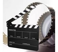 CHICIRIS Direttori di Film Professionisti Crapboard, Film TV Movie Action Board Cut Prop Director Acrylic Scene Scene Clapperboard Slate With Pen (#3)