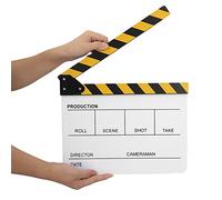 CHICIRIS Direttori di Film Professionisti Crapboard, Film TV Movie Action Board Cut Prop Director Acrylic Scene Scene Clapperboard Slate With Pen (#2)
