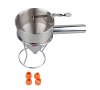 CHICIRIS Dispenser per Pastella per Pancake, Imbuto in Acciaio Inossidabile per Cupcake, 4 Bocche in Silicone da 18 Mm, capacità 5 Tazze per Casalinga