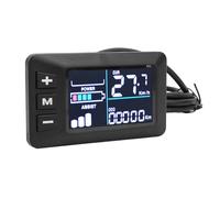CHICIRIS Display per Bici Elettrica, Misuratore Schermo LCD a Colori in Materiale ABS con Cablaggio Resistente Al Calore a 6 Pin, per la Maggior Parte dei Manubri di Bici o Scooter