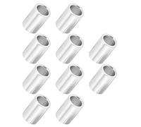 CHICIRIS Distanziali Rotondi in Alluminio 10 Pezzi per Supporto Strutturale, 8 Mm Esterno, 6 Mm Interno, Ideale per la Spaziatura dei Bulloni, Finitura Anodizzata (12 di lunghezza)