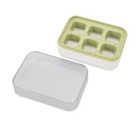 CHICIRIS Easy Release Cubi di Ghiaccio, Maker Impilabile Mini Ice Cube con Coperchio Chiaro per lo Stoccaggio Igienico e possibilità Creative Versatili per l'uso Domestico (GREEN)