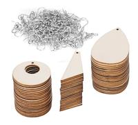 CHICIRIS Eleganti orecchini a forma di lacrima in legno, accessori fatti a mano per abiti quotidiani, ciondoli vergini in legno incompiuto per amici e famiglie