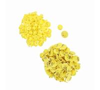 CHICIRIS Etichette Auricolari per Bestiame, 100 Etichette per Numero Orecchio in TPU per Animali da Fattoria, con Bottone a Chiodo per un Facile Fissaggio, Numero Univoco per (con parole)