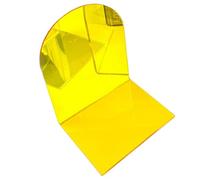 CHICIRIS Fermalibri in Acrilico, Fermalibri Decorativi Trasparenti Resistenti per Uso in Ufficio e per Studenti, Design Antiscivolo a Forma di L, 2 unità (YELLOW)