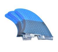 CHICIRIS Fin TOBULLA di SUGGERITÀ Fin G7 Fibro Fibro FACBIA Compatibile con Varie Tavole da Surf di Paddle Boards 3pc Set 2 Pinne Laterali 1 Blu Centrale
