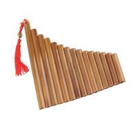 CHICIRIS Flauto di Pan Flauto di Pan in bambù 15 Tubi G Key 440 Hz Accordabile con Asta di Pulizia e Borsa Morbida per Principianti Studenti Pratica e Musica Tradizionale Cinese (Mano destra)
