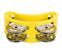 CHICIRIS Foot Percussion Jingle, Elliptical ABS Body (YELLOW) | Riproduzione ritmica a mani libere, cinturino con chiusura a strappo, cerniere in metallo lucido, per batteristi cajon,