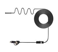 CHICIRIS Fotocamera Industriale di Ispezione Endoscopica USB 3 in 1 per Smartphone/PC, 6 LED Integrati per Riparazioni Automatiche, Ispezione del Condizionamento Dell'aria, per Uomini/donne (1 m)