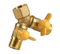CHICIRIS G1/2 Adattatore per Rubinetto a 2 Vie in Ottone Doppio