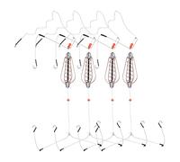 CHICIRIS Gabbia per Esche da Pesca, Mangiatoia per Esche con Cestello a Molla in Rame da 4 Pezzi con Peso Integrato per la Pesca alla Carpa, Leggero e Portatile