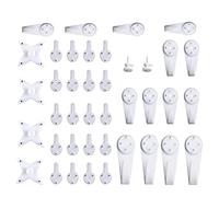 CHICIRIS Ganci da Parete No Trace 40 Pezzi per Appendere Quadri | Design senza tracce, Varie dimensioni, Ideale per la decorazione, Facile da usare, Supporta fino a 35 libbre