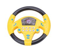 CHICIRIS Giocattolo Simulato del Volante con 8 Effetti Sonori, Rotazione | Costruzione in Plastica, Installazione Adesiva per Auto o Casa, Finzione di Guida Educativa per Bambini