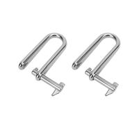 CHICIRIS Grilli Ad Anello a D Grillo Lungo a D in Acciaio Inossidabile 316 con Perno a Vite da 8 Mm Grado Marino per Rimorchio Barca Camion Rigging Traino e Fune Uso Confezione da 2