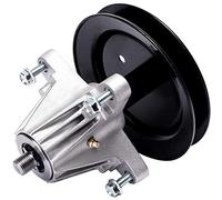 CHICIRIS Gruppo Mandrino per Tosaerba, Albero a Stella a 6 Punti con Puleggia e 4 Bulloni Filettati, Compatibile con Trattorini da Giardino Cub Cadet 61804822 91804889 RZT42 e 42 Pollici (Silver)
