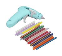 CHICIRIS Guue a Caldo a Cordone - Kit Rapido - Pistola Mini Colla per Artigianato Fai da te e Riparazioni con Bastoncini da 30 Pezzi 3v 4,7 V, Ricaricabili e Sicuri per i Progetti Domestici (GREEN)