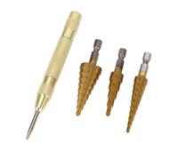 CHICIRIS HSS Step Drill Bit Set, Doppia Scanalatura Design | Elevata resistenza, presa , compatibilità multi-superficie, facilità d\'uso