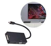 CHICIRIS Hub Mini DP, VGA HD DVI 1920x1080P Adattatore Mini DP Stabile e da 6,75 Gbps per Laptop (Nero)