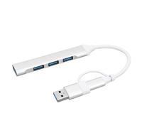 CHICIRIS Hub USB C Compatto Adattatore da Tipo C a USB 4xUSB, Espansione Interfaccia Efficiente per unità Tastiera Mouse, Spazio di Lavoro Ordinato