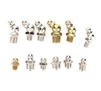 CHICIRIS Ingrassatore da 130 Pezzi, Raccordo Zerk Idraulico di Tipo Diritto e da 45 Gradi con Scatola di Immagazzinaggio, per Uso Automobilistico