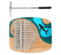 CHICIRIS Kalimba Thumb Piano, Mogano e Acrilico, Strumento Musicale Portatile a 17 Tasti per Principianti e Amanti della Musica