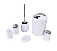 CHICIRIS Kit di Accessori per il Bagno Galvanico Facile da Pulire 6 Pezzi/set per Bagni Moderni, Casa, Hotel (WHITE)