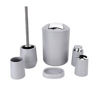 CHICIRIS Kit di Accessori per il Bagno Galvanico Facile da Pulire 6 Pezzi/set per Bagni Moderni, Casa, Hotel (GREY)