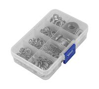 CHICIRIS Kit di Bloccaggio Rondelle Piatte e Elastiche in Acciaio Inossidabile 304 da 200 Pezzi M5 M6 M8 M10 con Scatola Protezione Ambientale Buona conduttività Elettrica per Accessori di Fissaggio