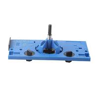 CHICIRIS Kit di Maschere per Cerniere da 35 Mm, Localizzatore di Guide per Fori per la Lavorazione del Legno con Boccola per Trapano per L'installazione Sulla Porta Dell'armadio (BLUE)