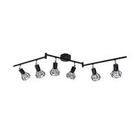 CHICIRIS Kit Lampada Girevole a Binario a Soffitto a 6 Vie, compatibilità Attacco E14, Faretto Contemporaneo per Caffetteria Soggiorno, Metallo