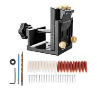 CHICIRIS Kit Maschiatura Tasche Regolabile 46 Pezzi, con Maschiatura per Tasselli e Collare Fermo Viti a Brugola Tappi per Mobili Porte Pannelli Giunzione Legno