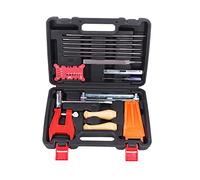 CHICIRIS Kit per Affilare la Catena della, 16 Pezzi Manici per Lime Rotonde Piatte, Set di Cunei per Abbattimento con Supporto per Lime e Manutenzione Dell'asta di Guida, per Affilare la
