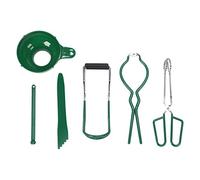 CHICIRIS Kit per Conserve da 6 Pezzi, Imbuto per Conserve Pinza per Popper per Chiave per Barattolo Sollevatore per Coperchio Magnetico Set per Marmellata, con Materiale TPR in Acciaio